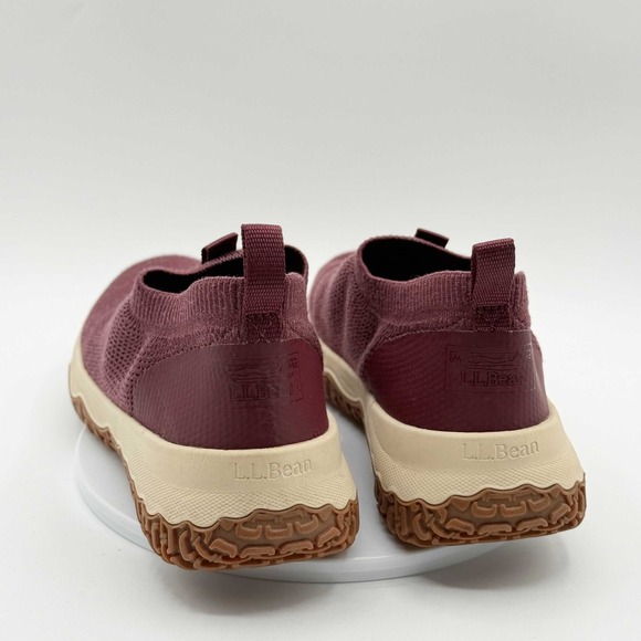 L.L.BEAN Day Venture Knit Slip On Comfort Sneakers‎ Size 9.5 Womens Burgundy - Picture 4 of 8